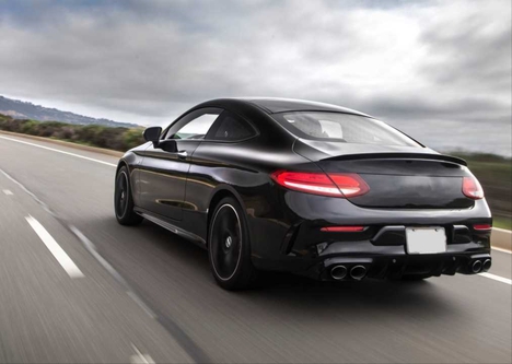 MERCEDES W205 COUPE IÇIN C43 DIFUZOR &amp; EGZOZ SETI (SIYAH EGZOZ ILE)